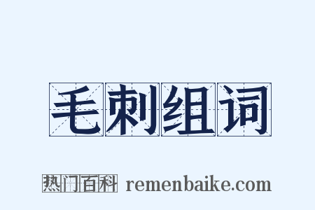 毛刺组词是什么意思的图片